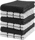 Utopia Kitchen Towels 12 Pack 15x25 Inch 100% Cotton Popcorn Terry