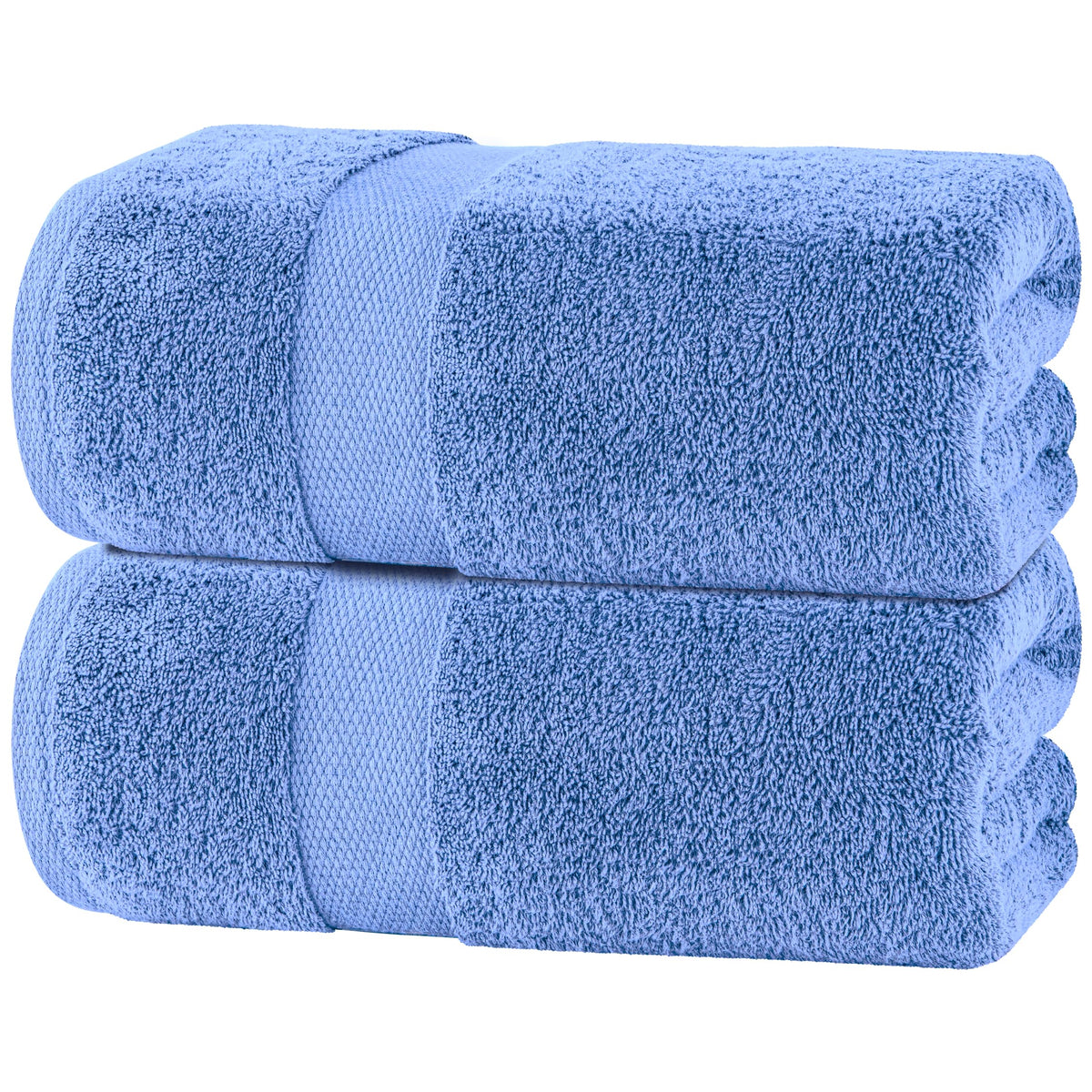 Wealuxe White Bath Towels Set of 4 — 27 x 54 Inch, 100% Ring Spun Cotton 650GSM, Extra Absorbent, Soft White Towels for Bathroom, Shower, Hotel, Spa