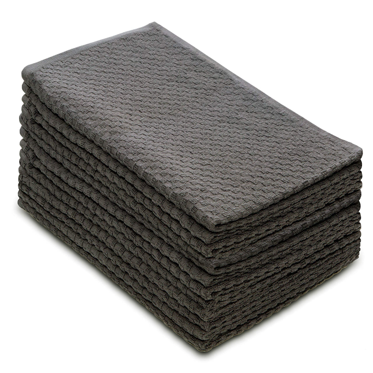 COTTON CRAFT Amazing Kitchen Towel - 12 Pack 100% Cotton Waffle Terry Towel