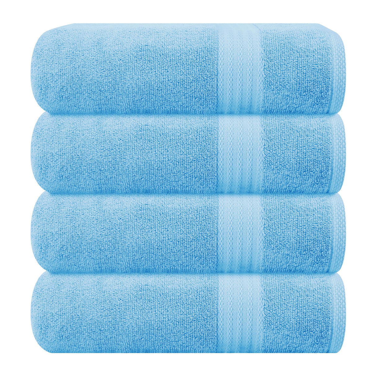 GLAMBURG Ultra Soft 8-Piece Towel Set - 100% Pure Ringspun Cotton, Contains 2 Oversized Bath Towels 27x54, 2 Hand Towels 16x28, 4 Wash Cloths 13x13 - Ideal for Everyday use, Hotel & Spa - Black