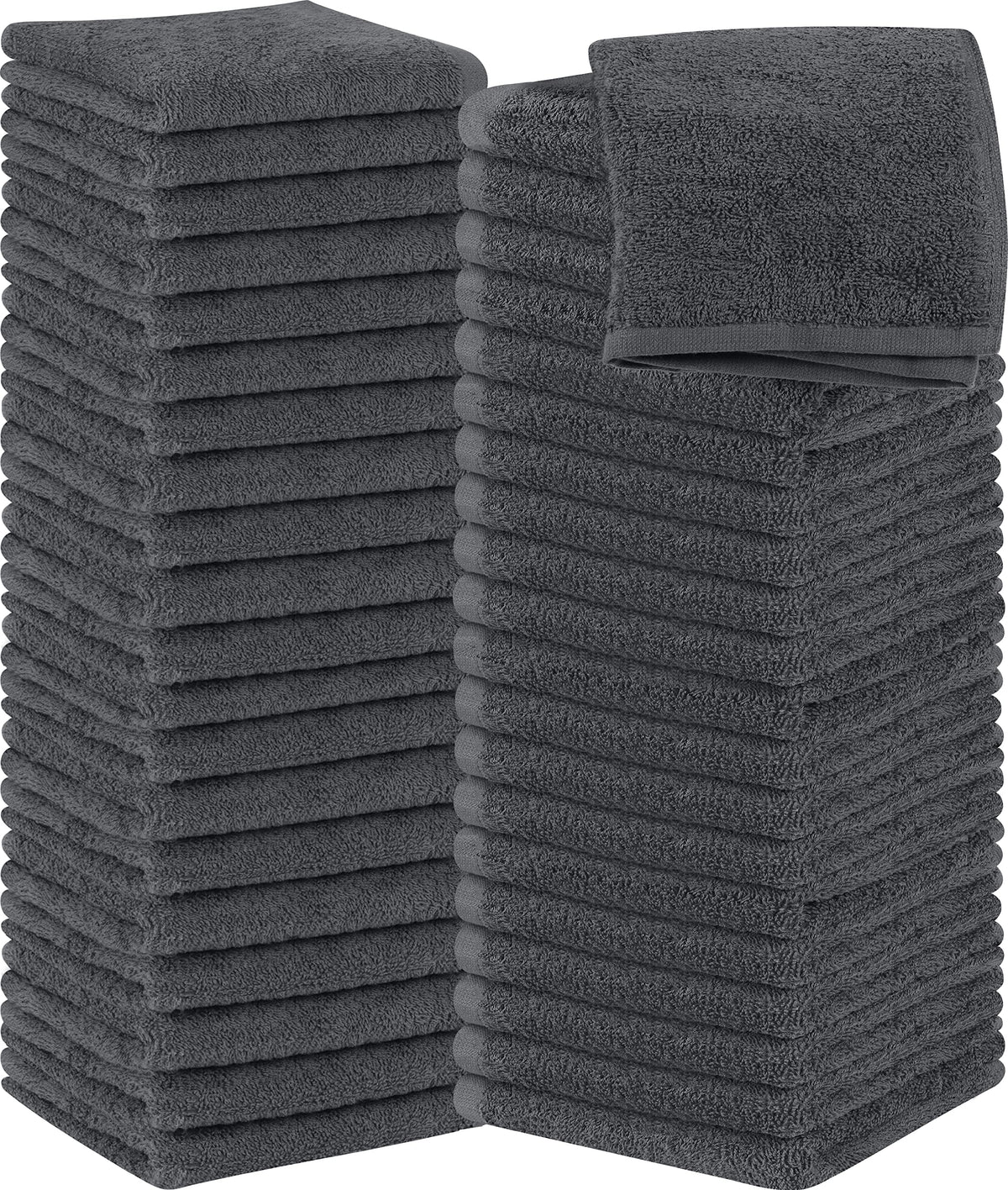 Utopia Towels 24 Pack Cotton Washcloths Set, 100% Ring Spun Cotton, Premium Quality Flannel Face Cloths, Highly Absorbent and Soft Feel Fingertip Towels, White