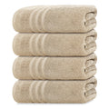 Tens Towels 4 Piece Bath Towels 27x54 Inches, White