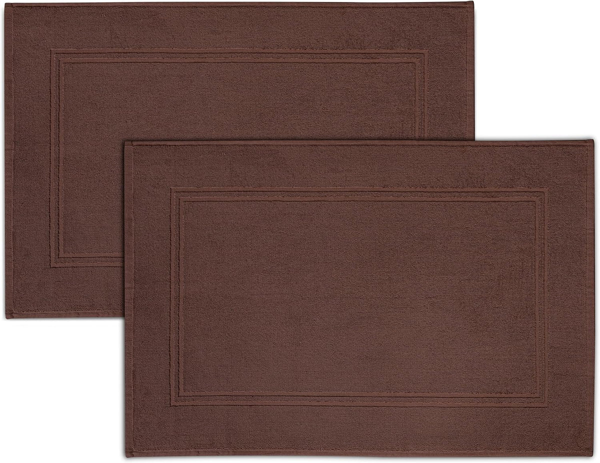 Tens Towels 2 Piece Bath Mats 20 x 32 Inches, Dark Grey
