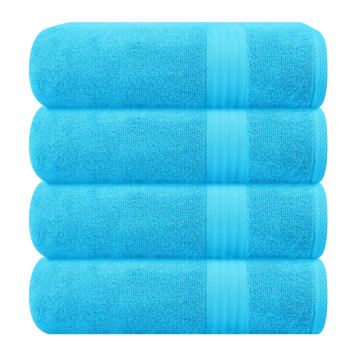 GLAMBURG Ultra Soft 8-Piece Towel Set - 100% Pure Ringspun Cotton, Contains 2 Oversized Bath Towels 27x54, 2 Hand Towels 16x28, 4 Wash Cloths 13x13 - Ideal for Everyday use, Hotel & Spa - Navy Blue