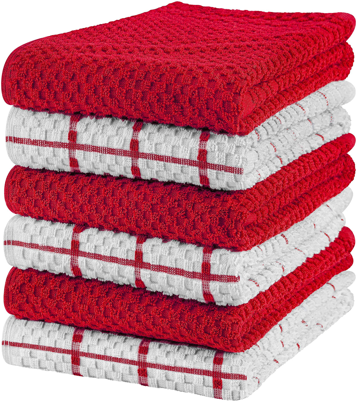 Utopia Kitchen Towels 12 Pack 15x25 Inch 100% Cotton Popcorn Terry