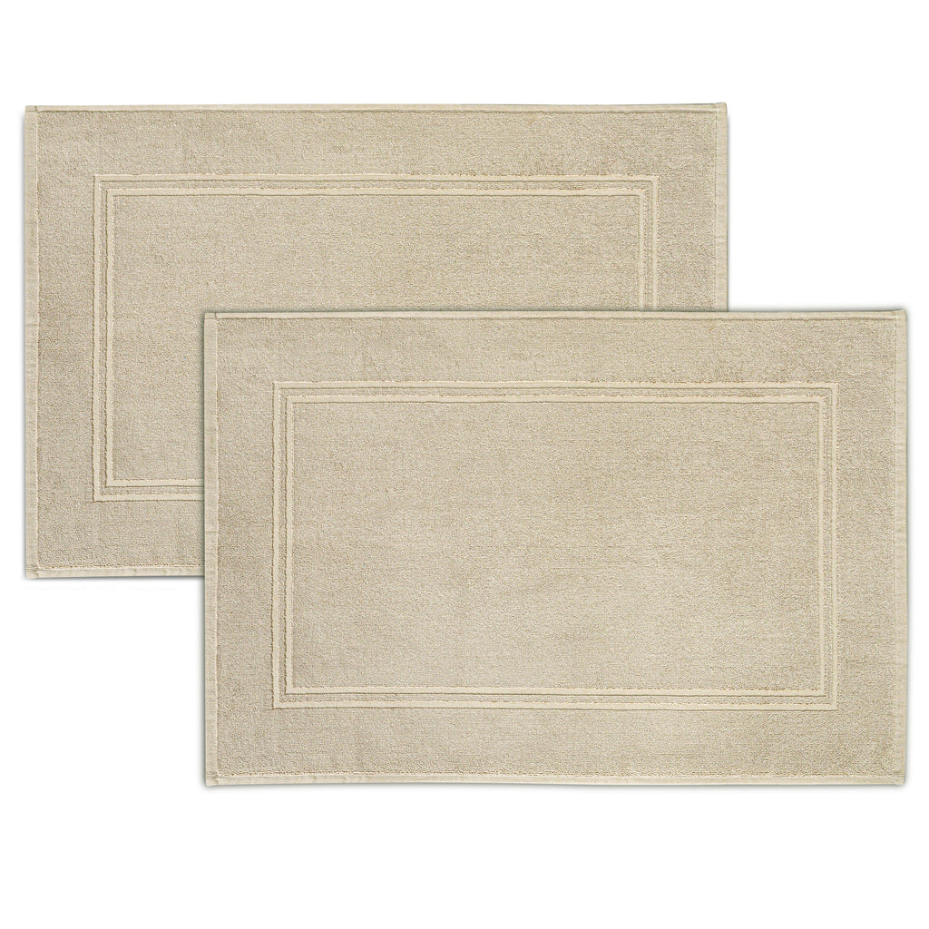 Tens Towels 2 Piece Bath Mats 20 x 32 Inches, Beige
